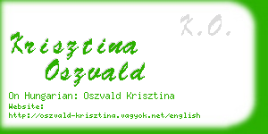 krisztina oszvald business card